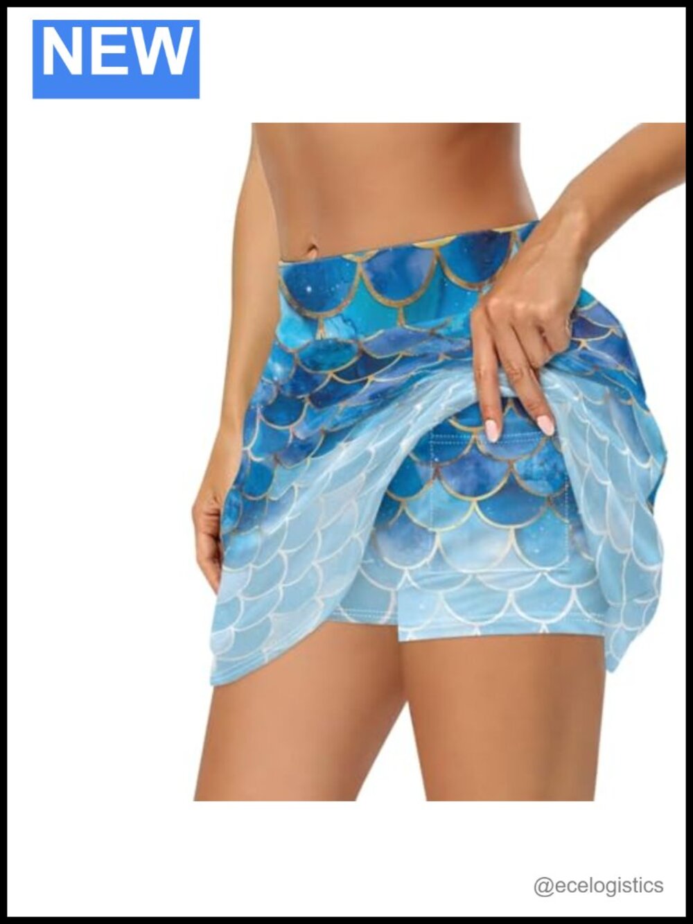 Women's Athletic Skort with Shorts, High Rise A-Line Tennis Skirt with Pockets
